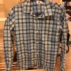 Plaid blouse old navy XL